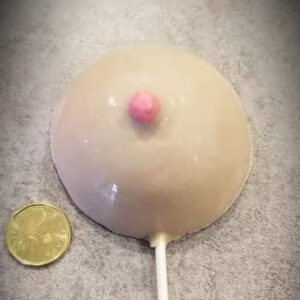Large Single Breast Chocolate Lollipop