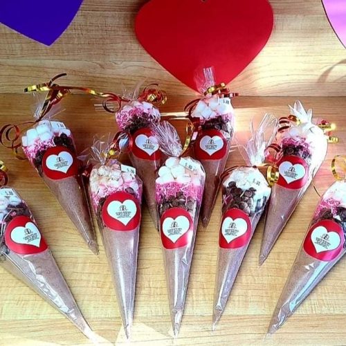 Valentine’s Hot Chocolate Cones