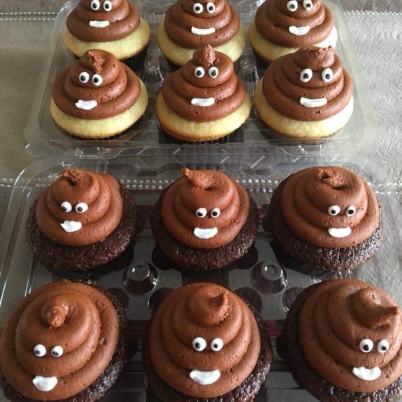 1 dozen Poop Cupcakes