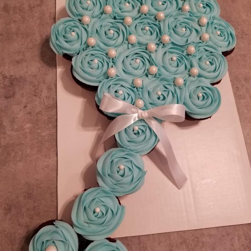 2 dozen Baby Rattle Cupcake Cake