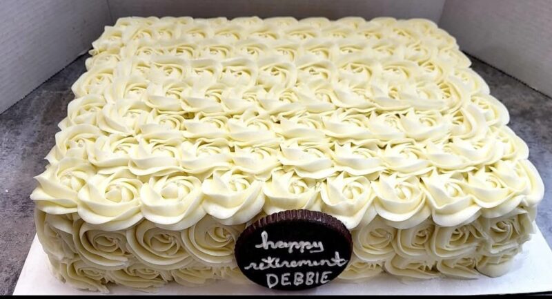 2 layer 1/2 slab cake