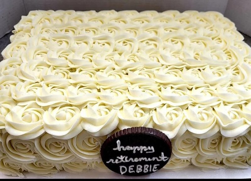 2 layer 1/2 slab cake