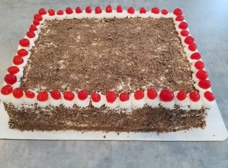 2 layer 1/2 slab Black Forest Cake