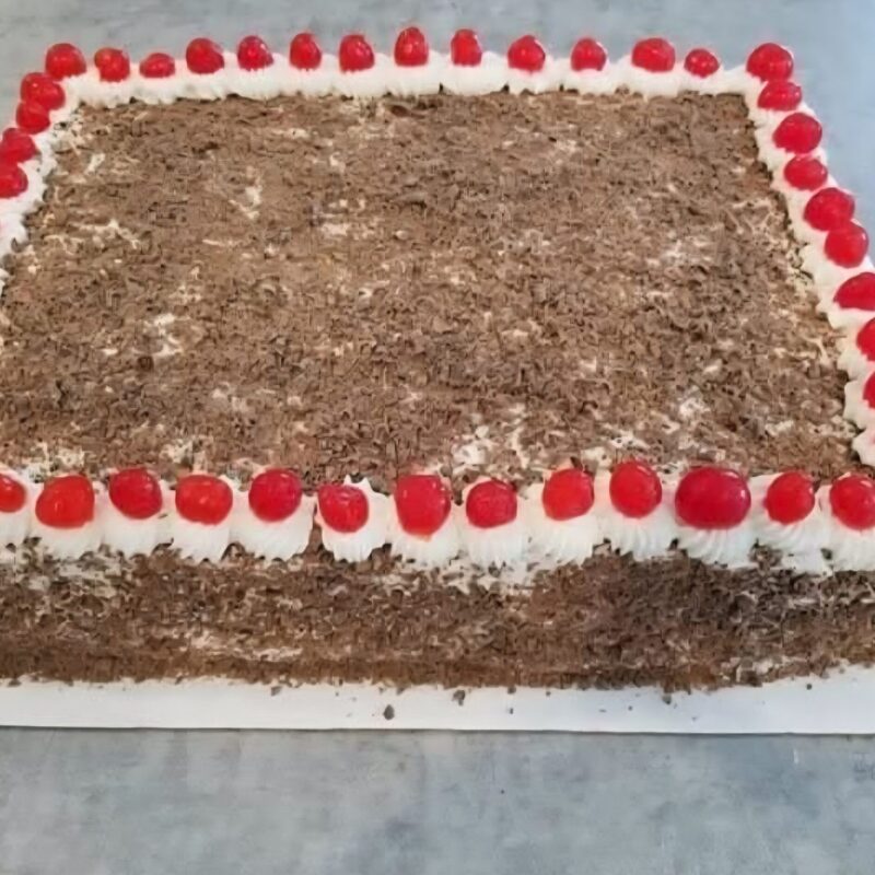 2 layer 1/2 slab Black Forest Cake